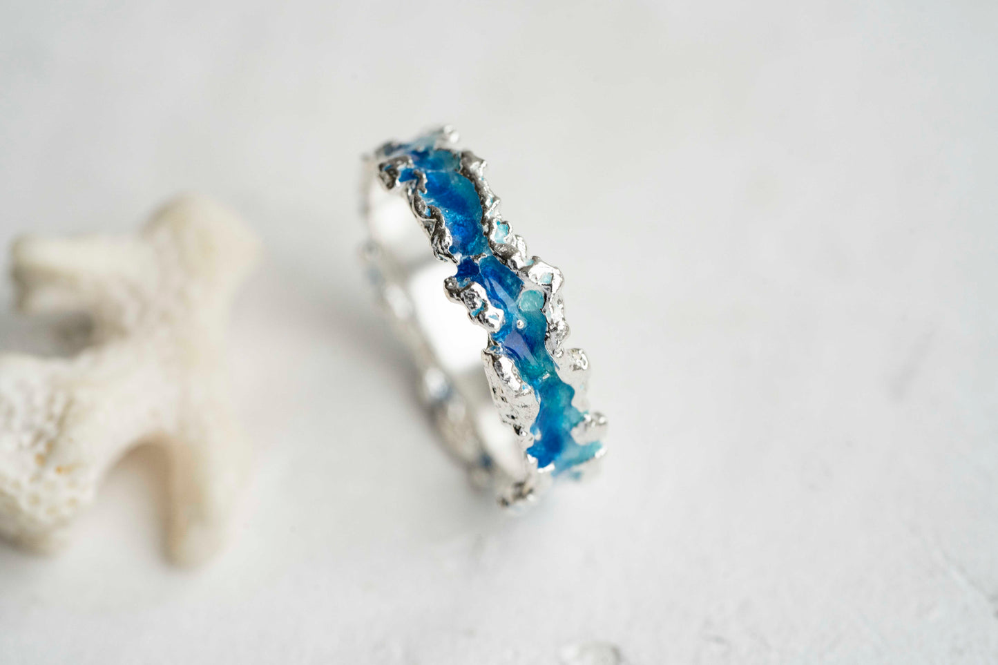 Ring "Wave" blue (4 mm)