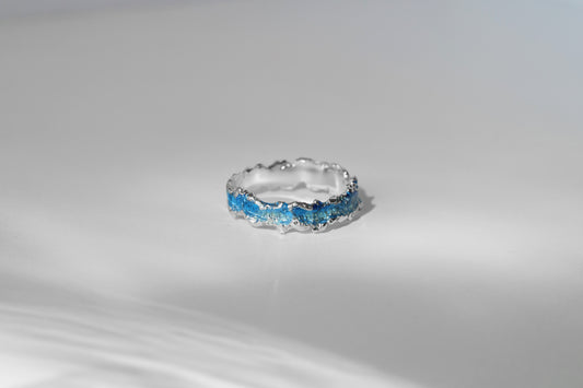 Ring "Wave" blue (4 mm)