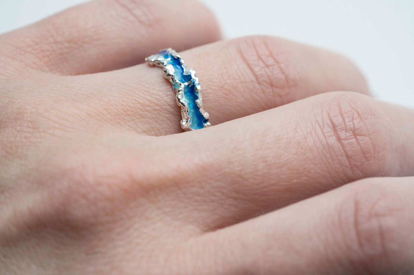 Ring "Wave" blue (4 mm)