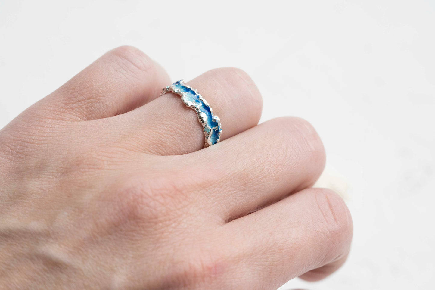 Ring "Wave" blue (4 mm)
