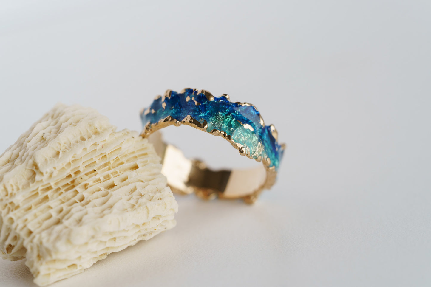 Ring "Wave" blue (6 mm)