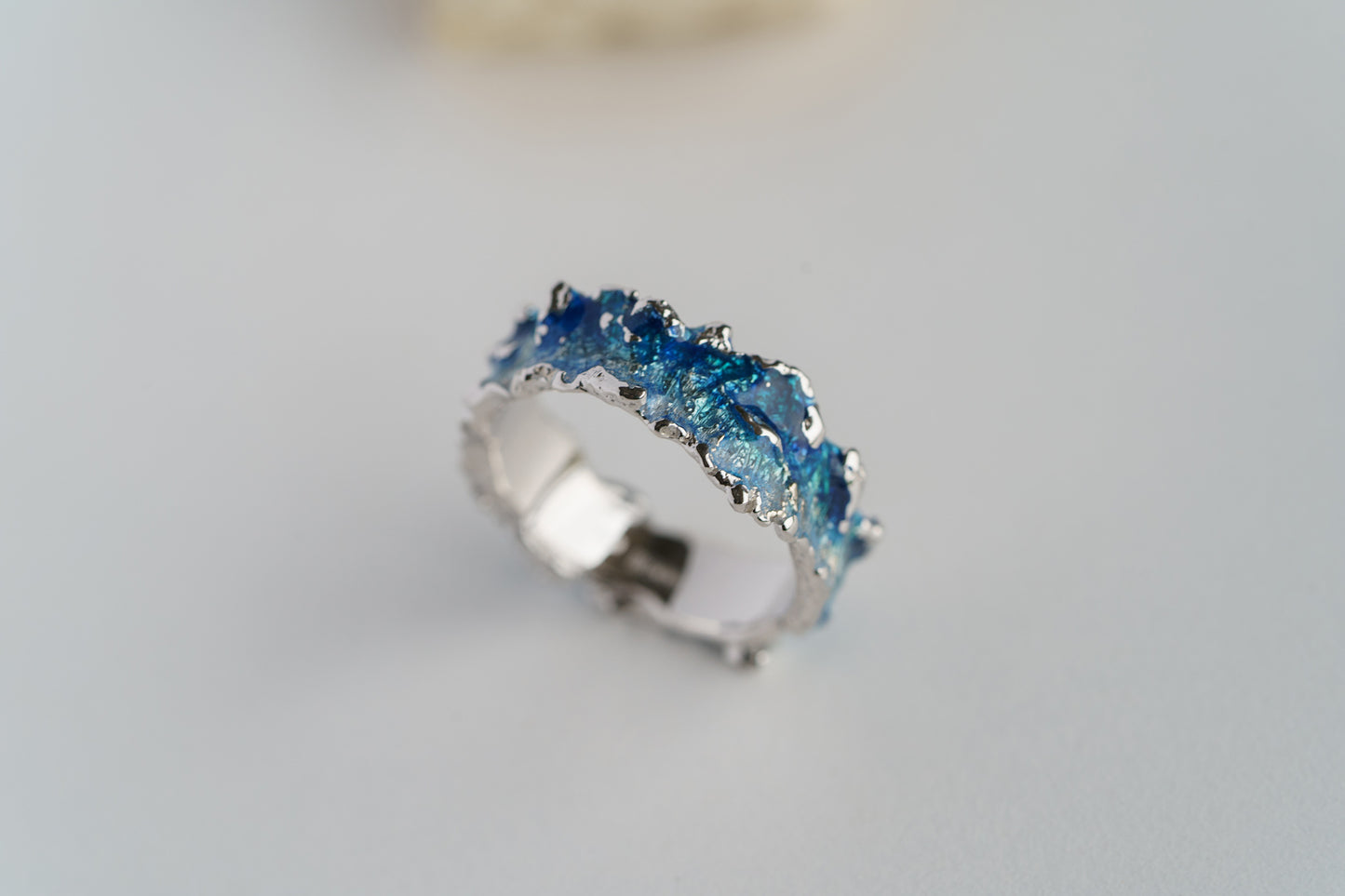 Ring "Wave" blue (6 mm)