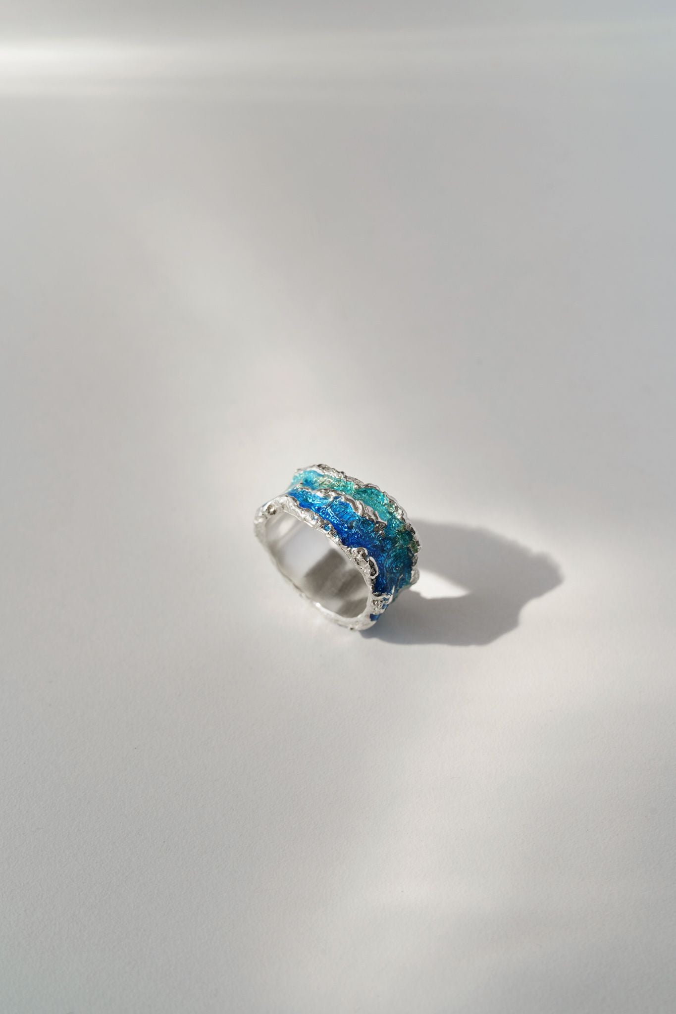 Ring "Wave" blue (10 mm)