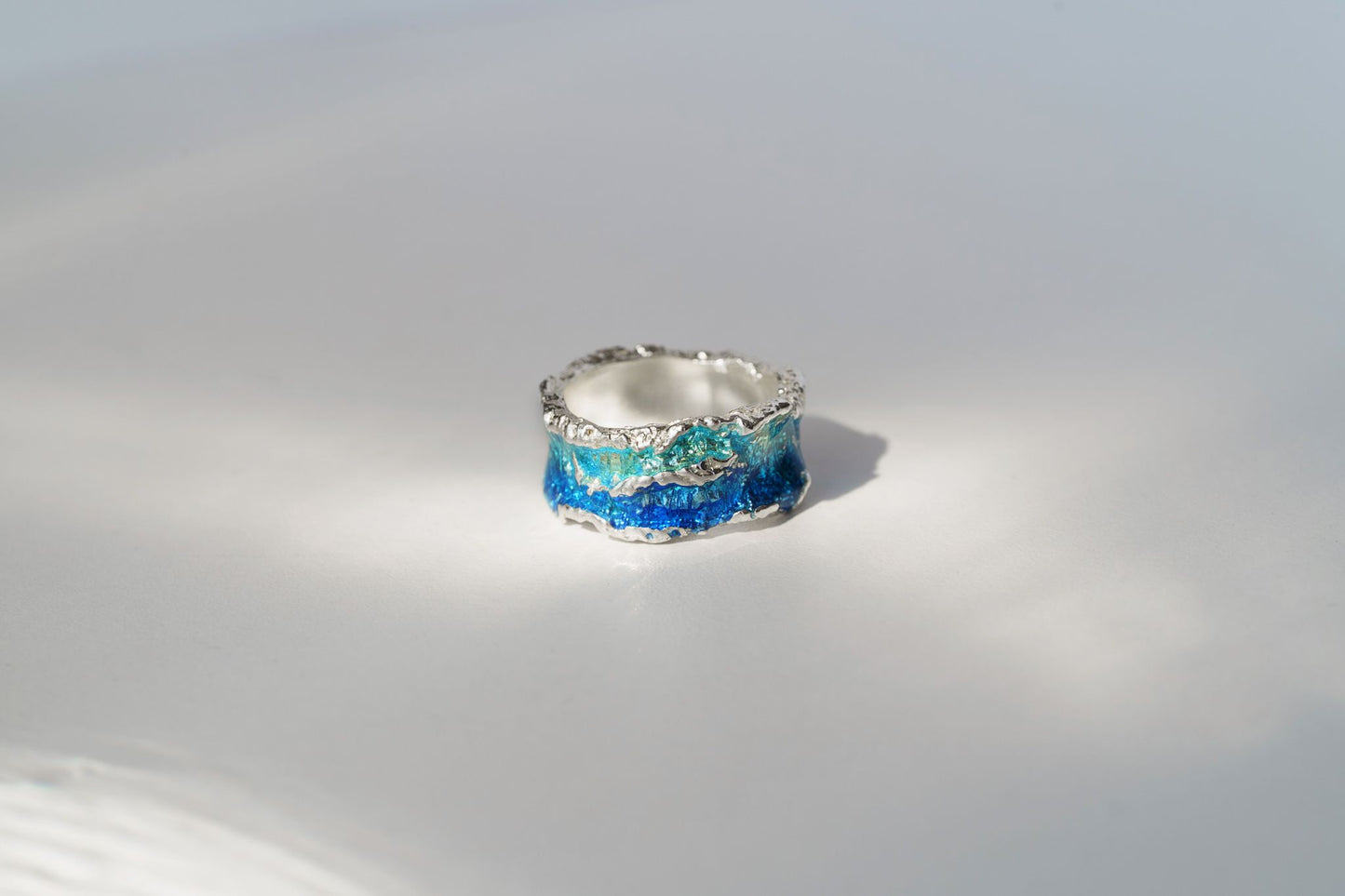 Ring "Wave" blue (10 mm)