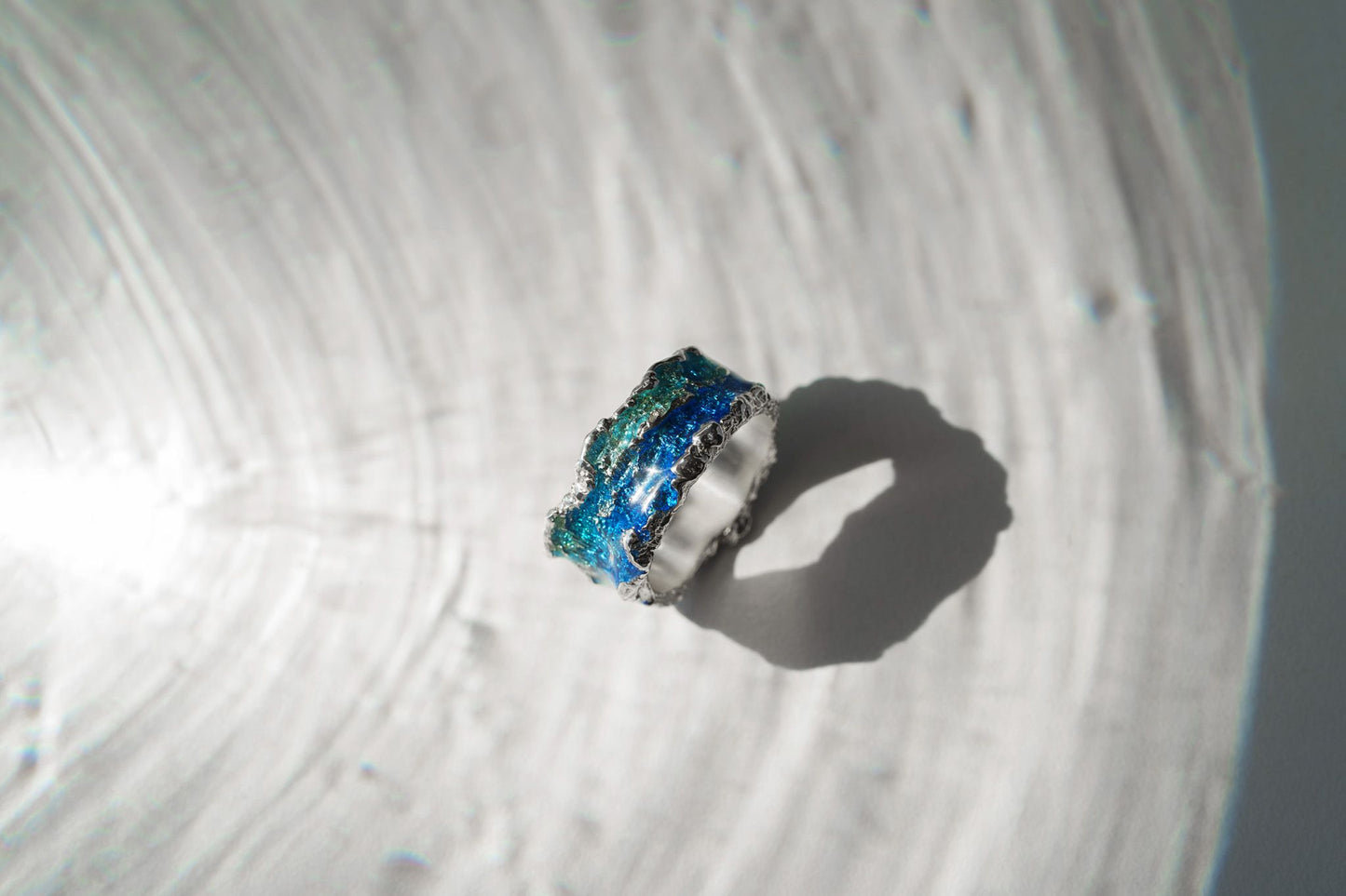 Ring "Wave" blue (10 mm)