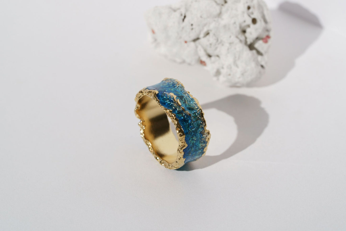 Ring "Wave" blue (10 mm)