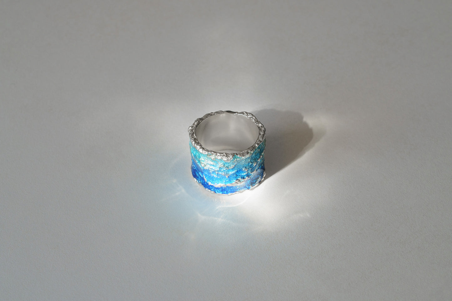 Ring "Wave" blue (15 mm)