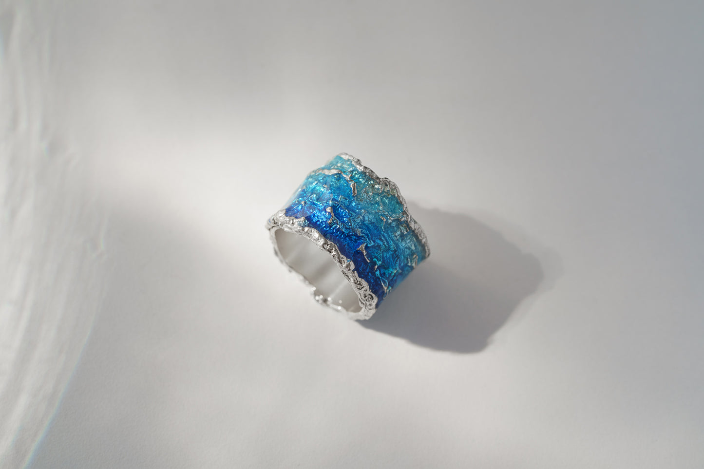Ring "Wave" blue (15 mm)
