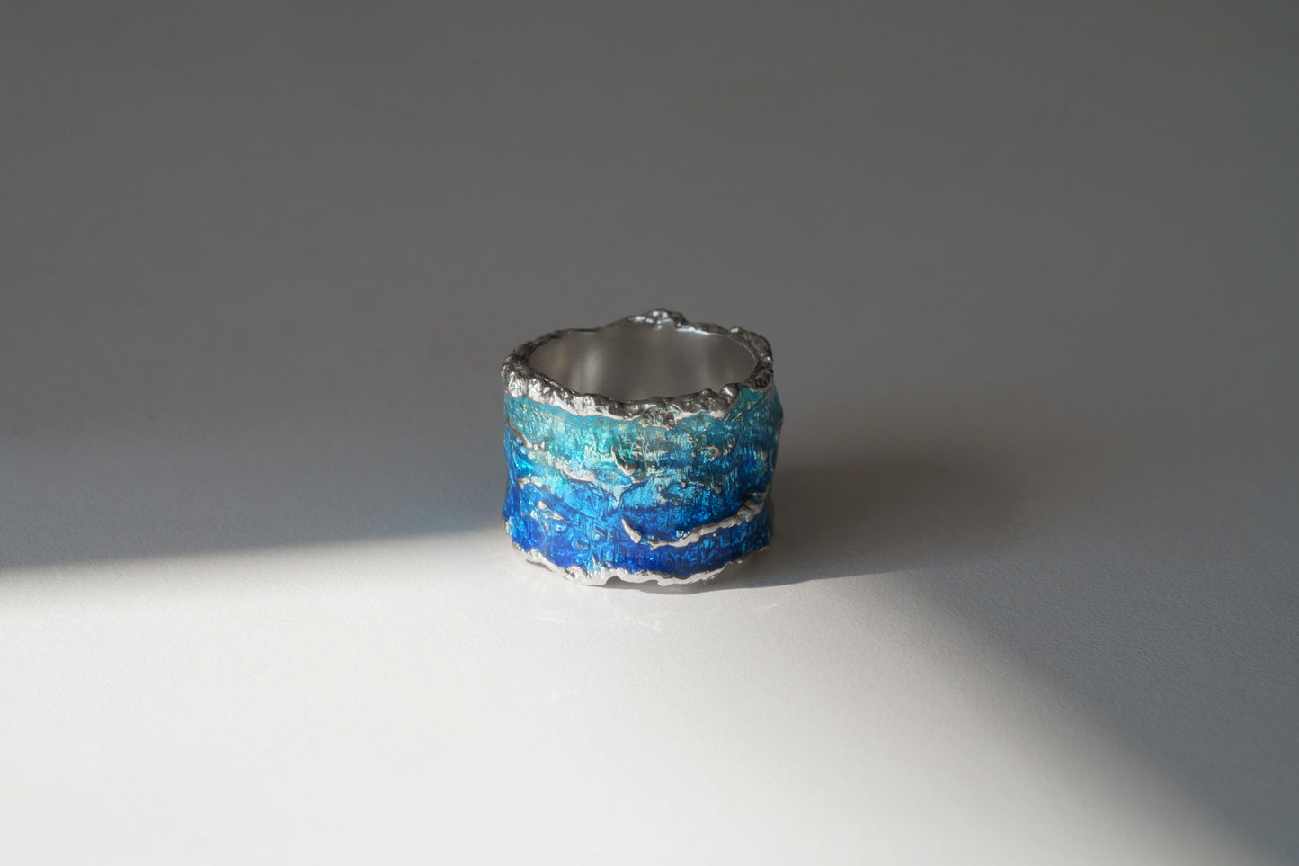 Ring "Wave" blue (15 mm)