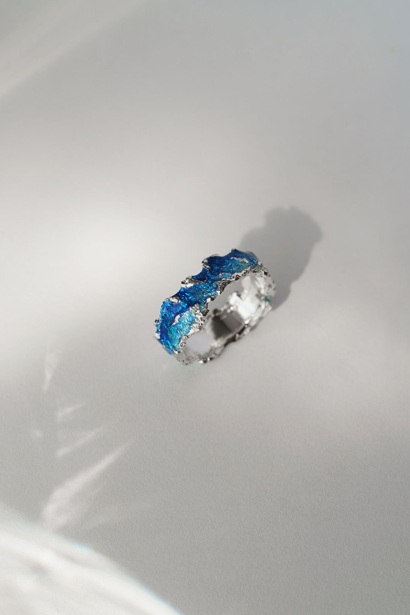 Ring "Wave" blue (6 mm)