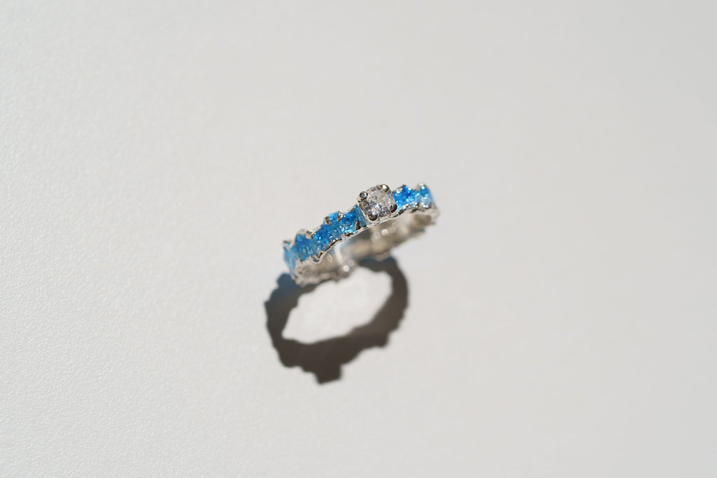 Ring "Wave" (4 mm gemstone) blue