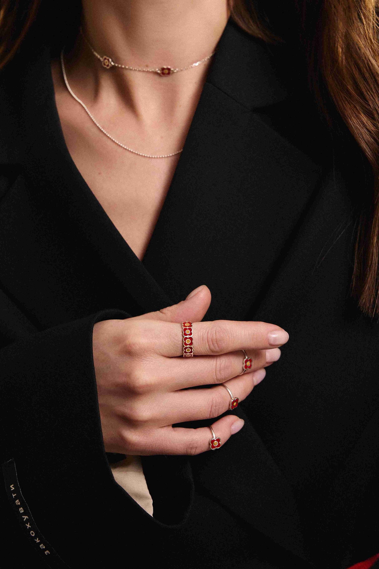 Ring "Wreath of peonies" (detachable)