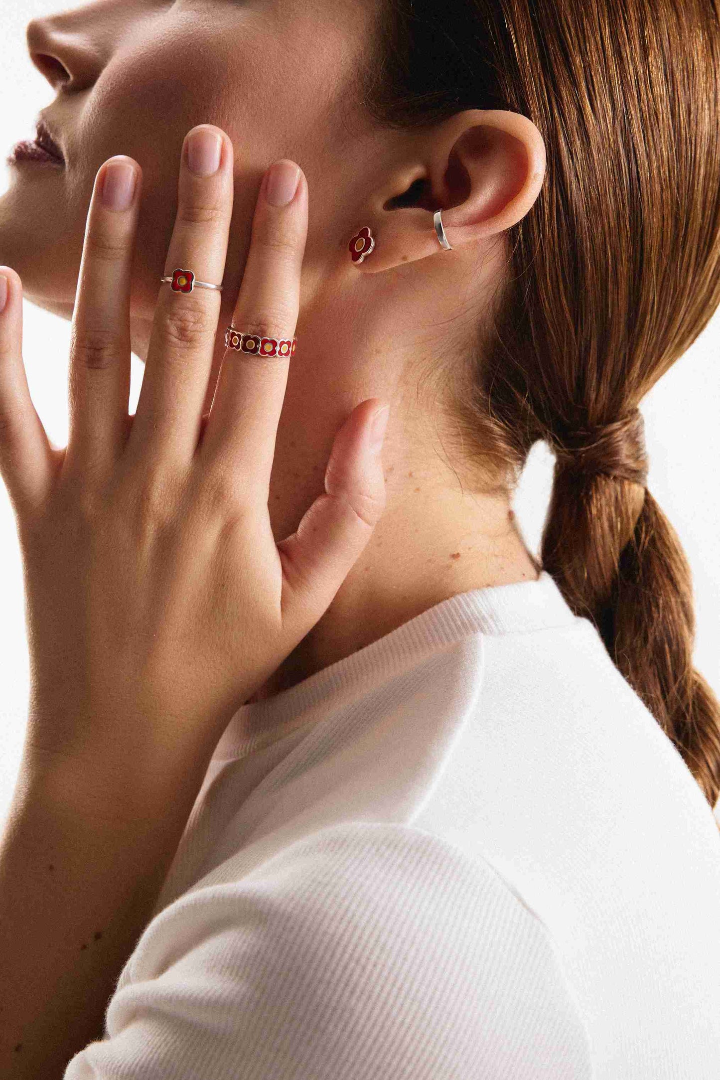 Ring "Wreath of peonies" (detachable)