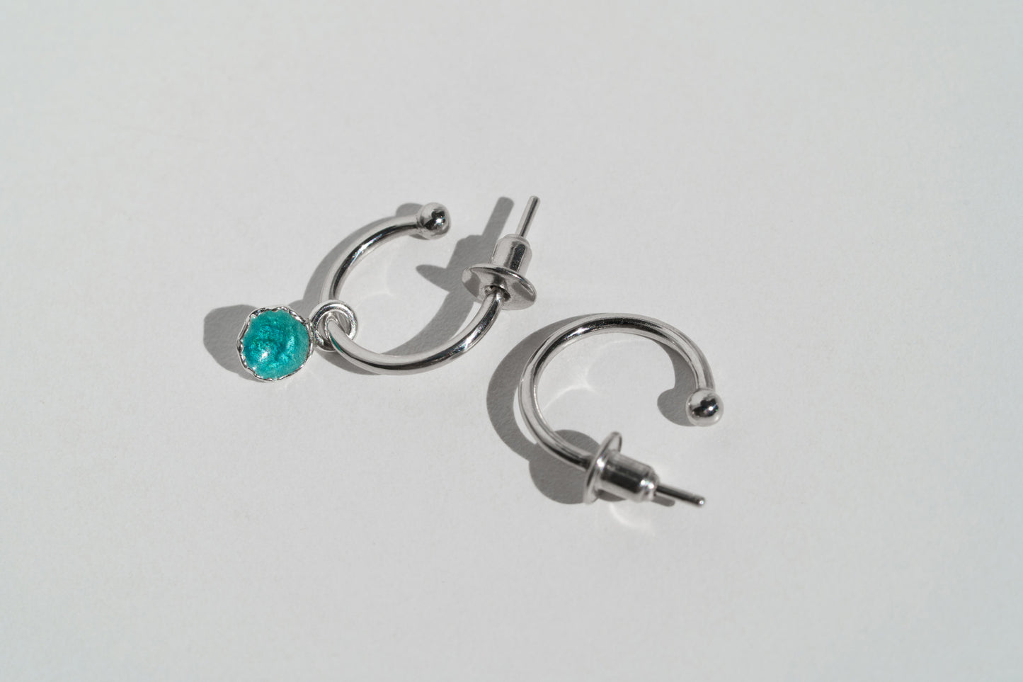 Pendant for hoop earring “Sea” (6 mm) emerald