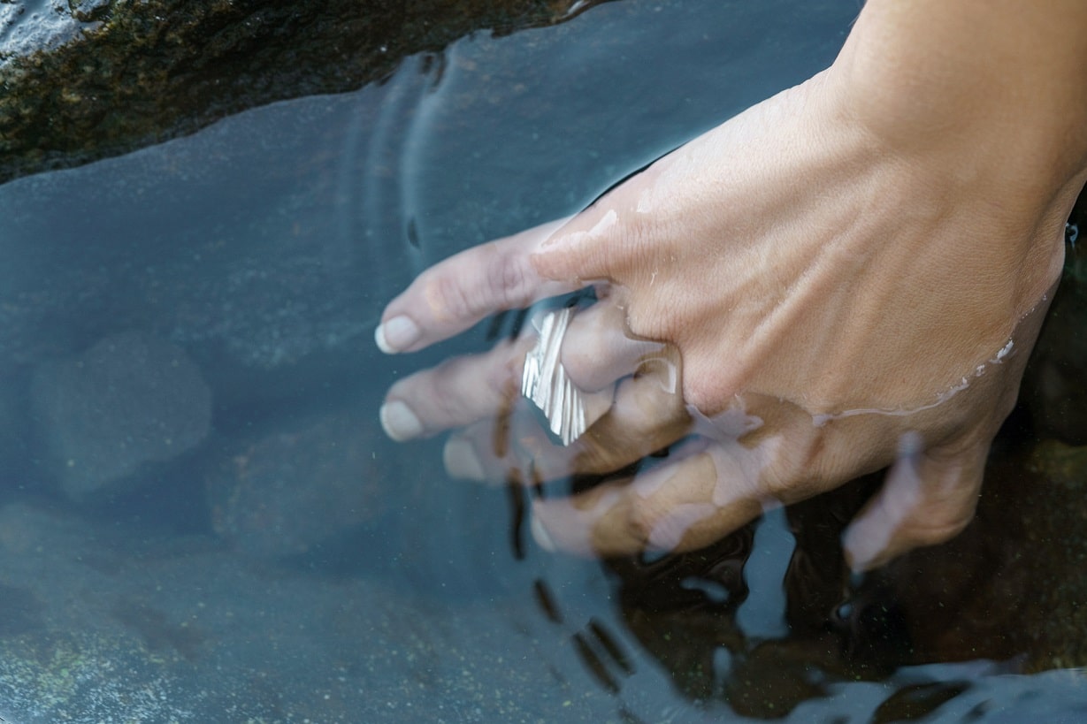 Signet ring "Crushed ice" light