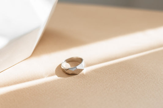 Signet ring "Facets" mini