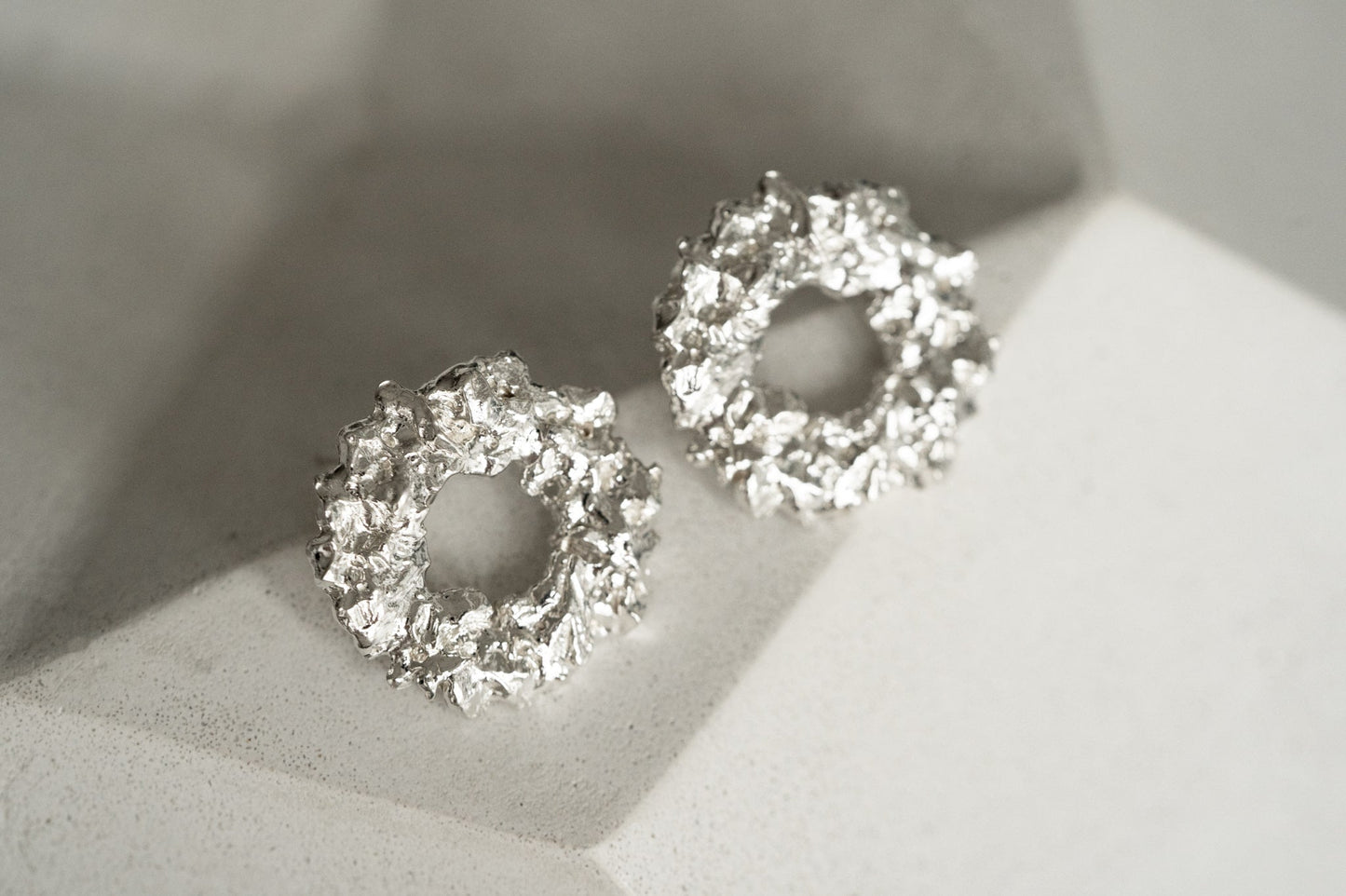 Stud earrings "Asteroid cluster"