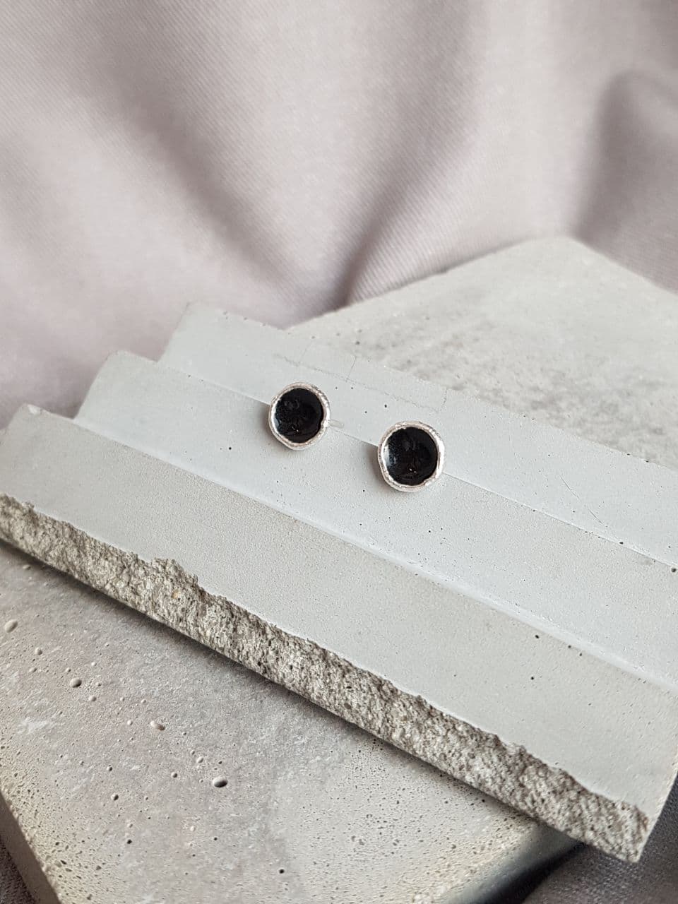 Stud earrings "Dark matter"