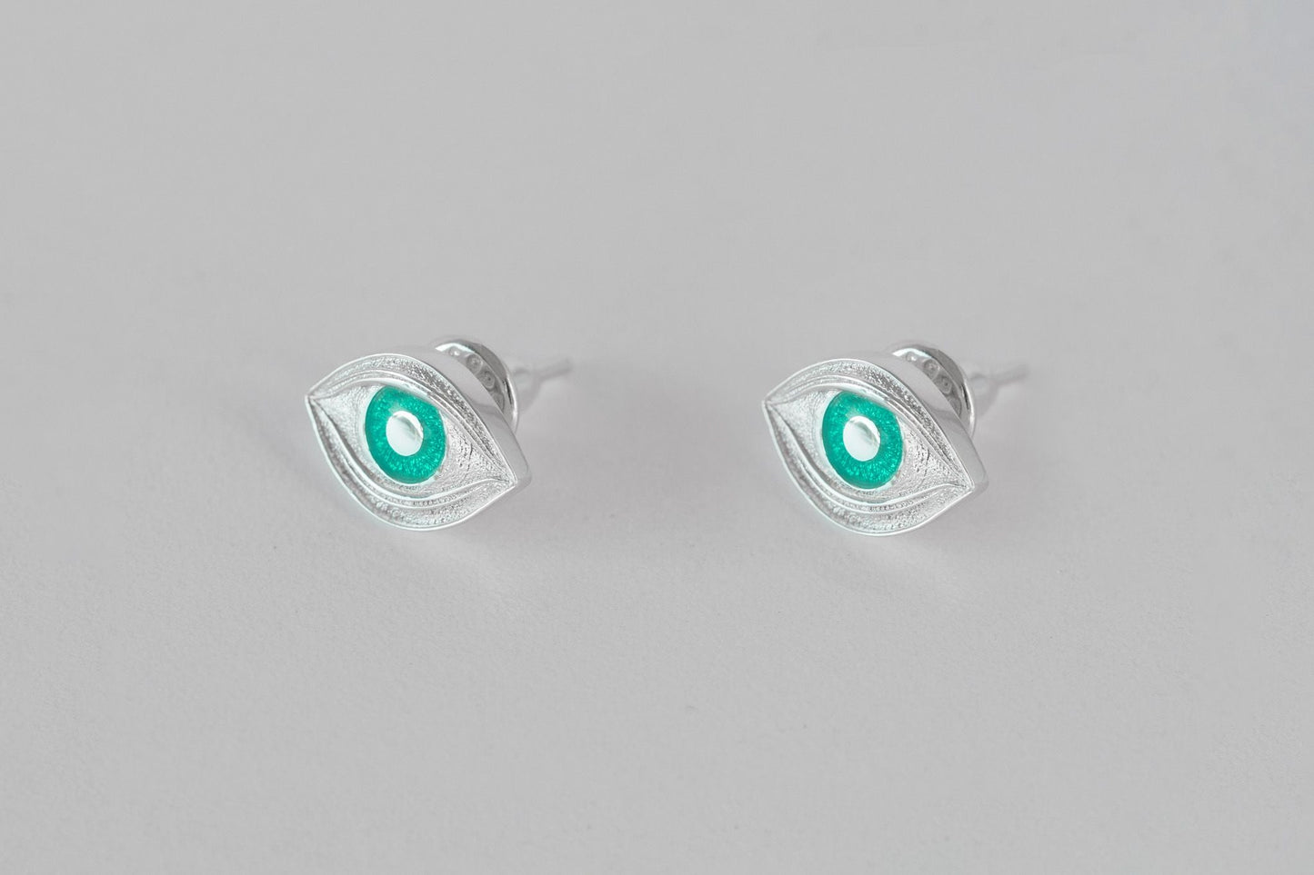 Stud earrings "View of my forest" (12 mm)