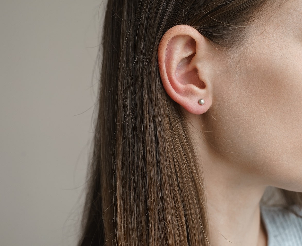 Stud earrings "Facets" mini