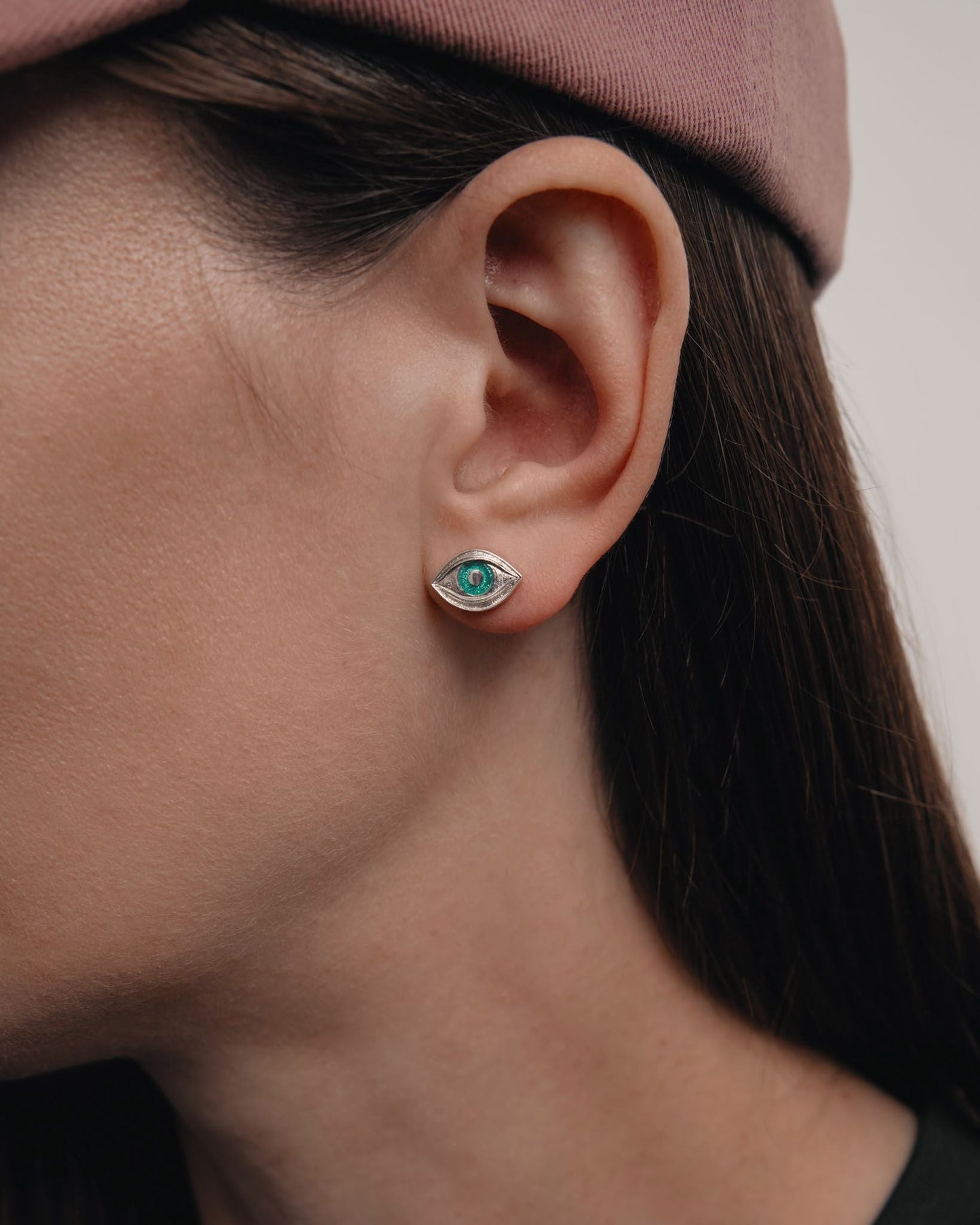 Stud monoearring "View of my forest" (12 mm)