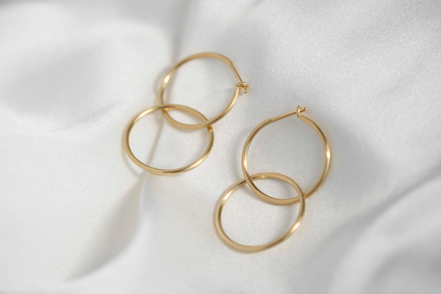 Transforming earrings "Double ring"