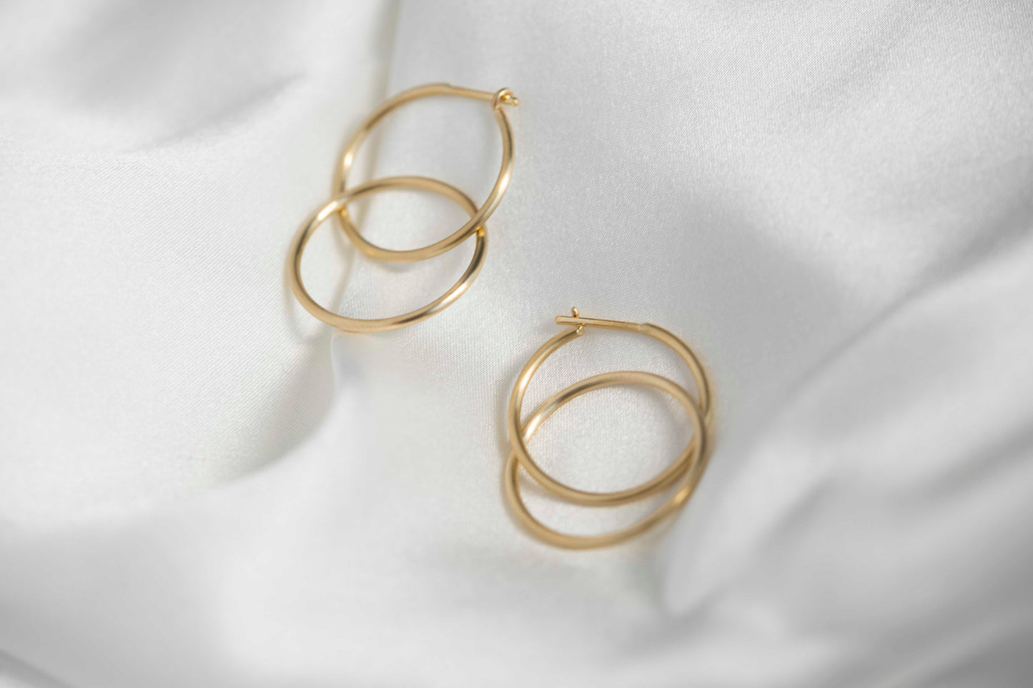 Transforming earrings "Double ring"