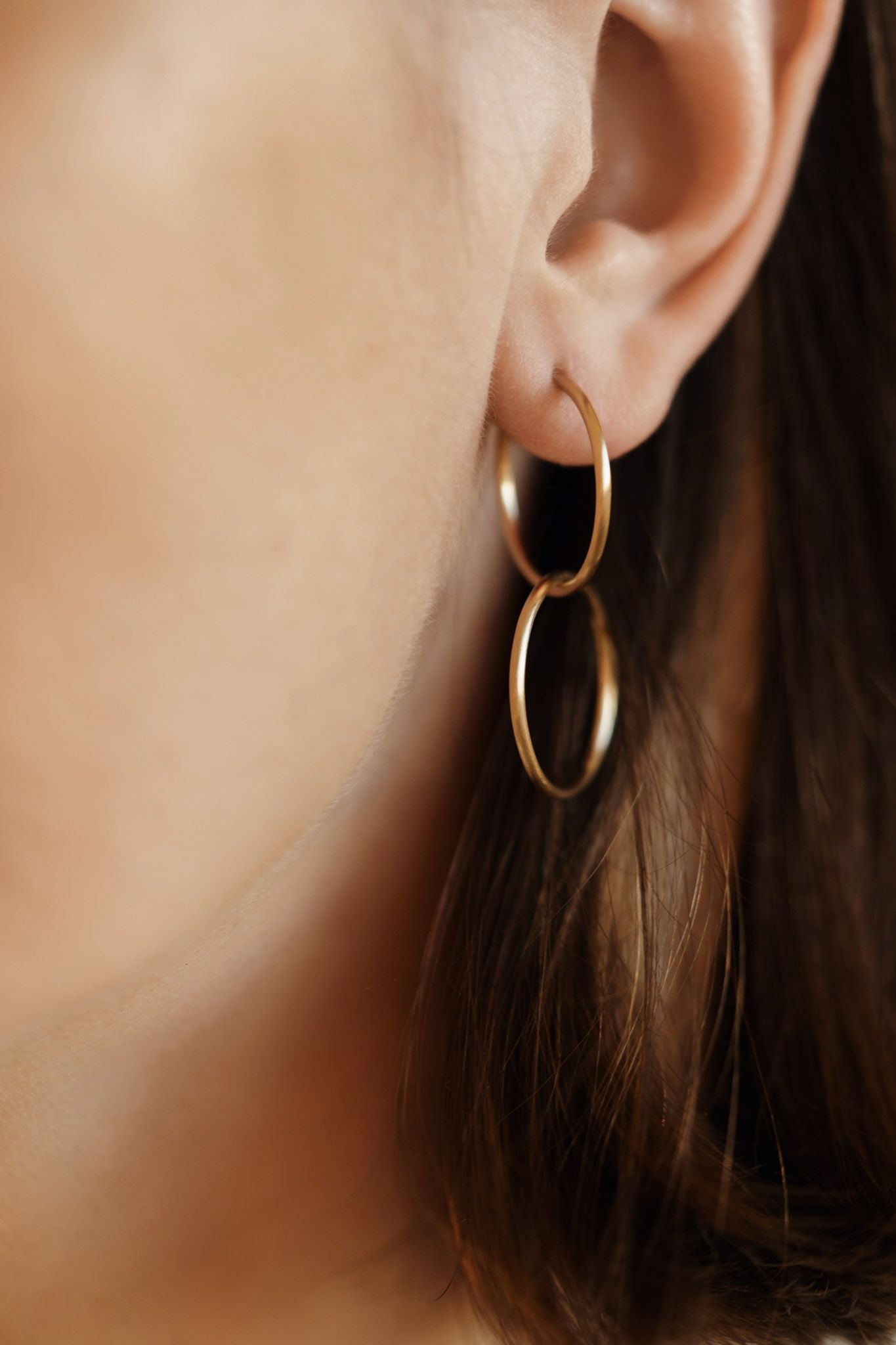 Transforming earrings "Double ring"