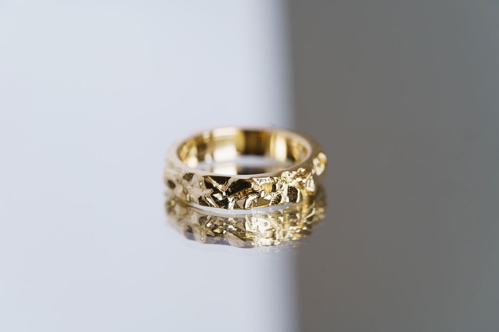 Wedding ring "Granite Rock" Light (3 mm)