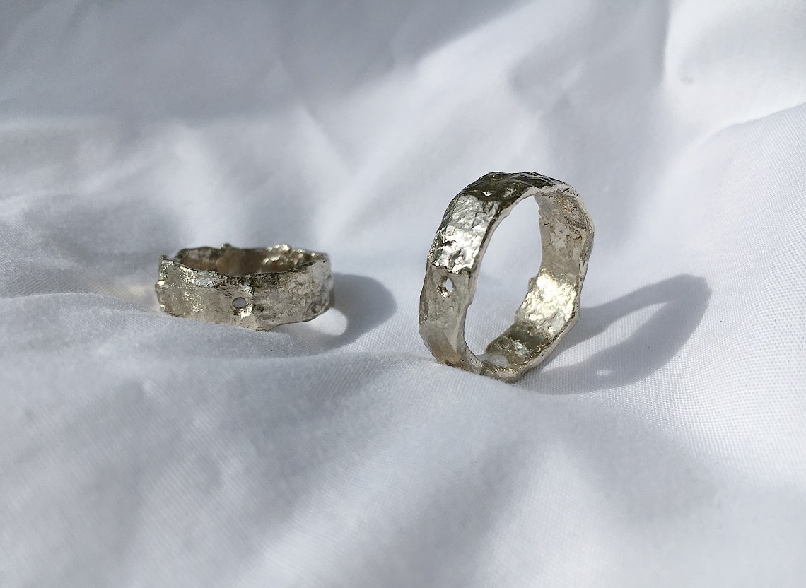 Wedding ring "Light Asteroid" (6 mm)