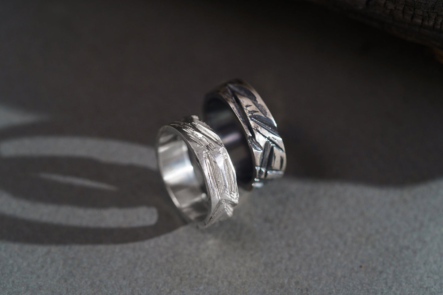 Wedding ring "Crushed Ice" light (5 mm)