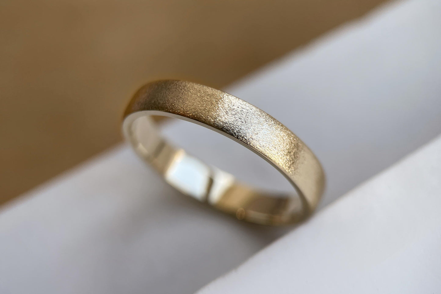 Wedding ring "Simple" (3 mm) brushed, rounded