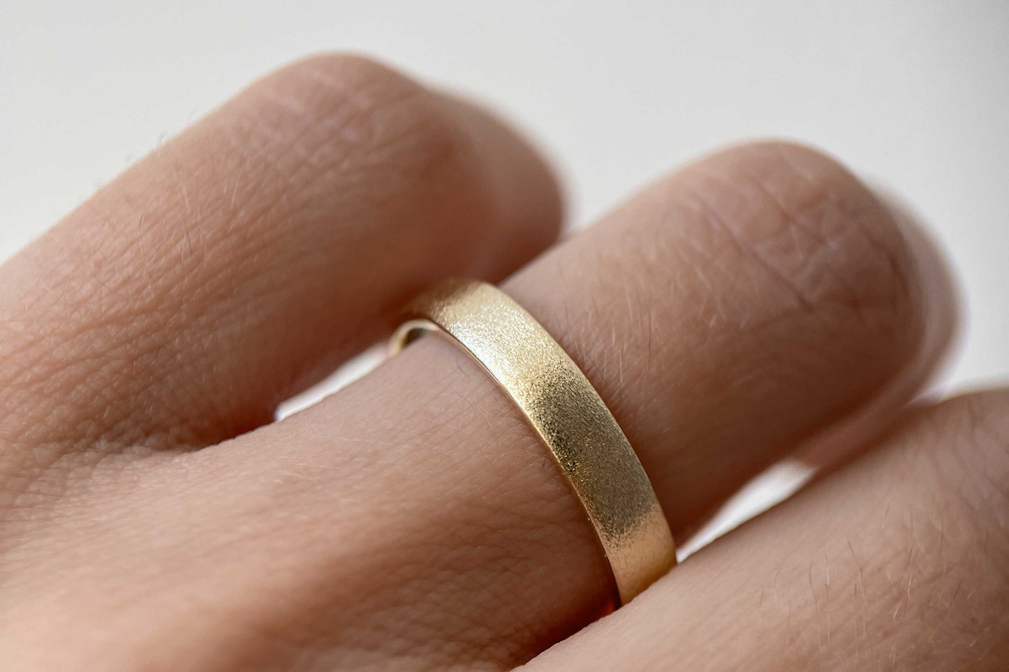 Wedding ring "Simple" (3 mm) brushed, rounded