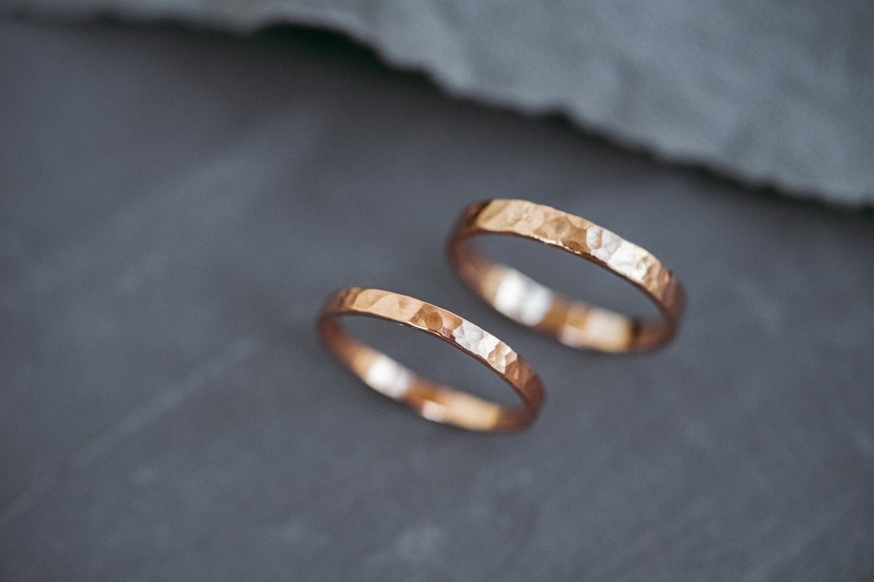 Wedding ring "Simple" (2 mm) hammered