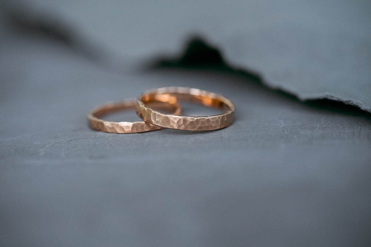 Wedding ring "Simple" (3 mm) hammered