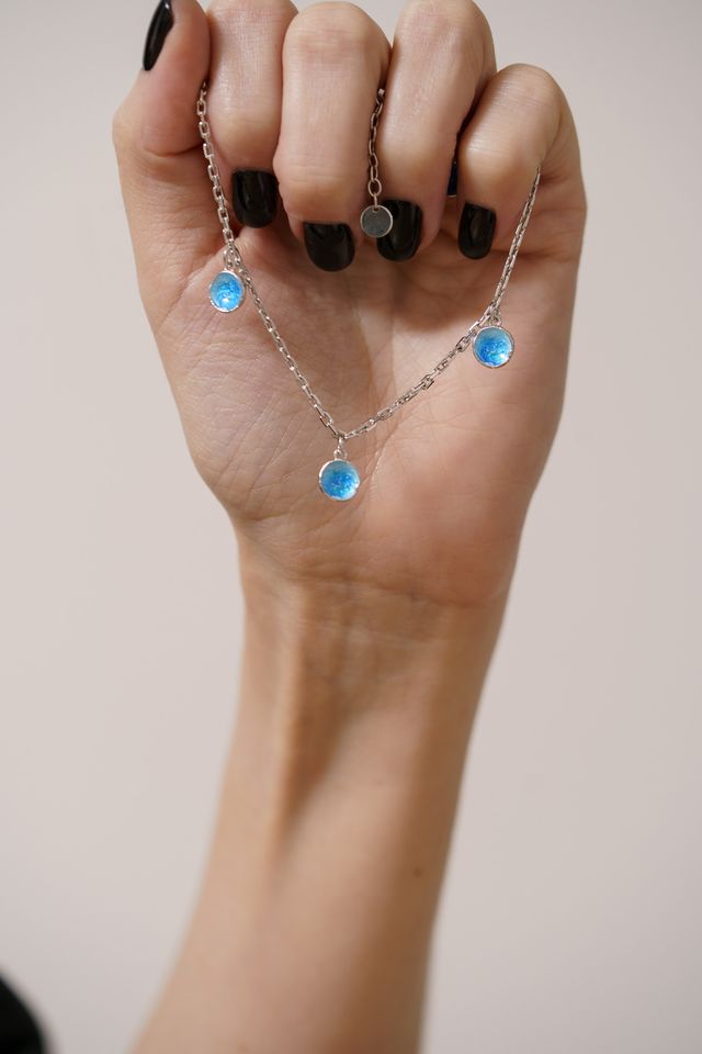 Anklet "Seas" blue