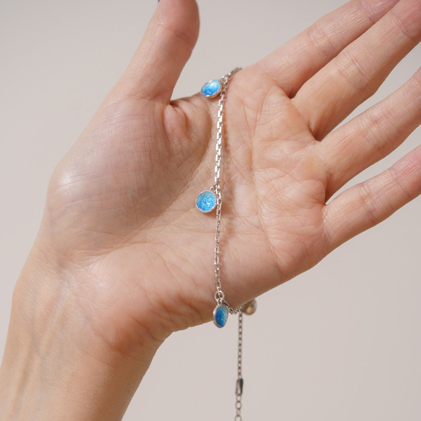 Anklet "Seas" blue