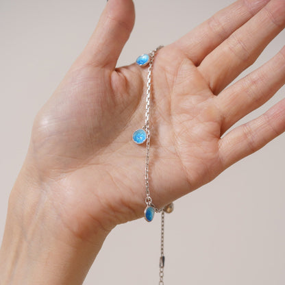 Anklet "Seas" blue
