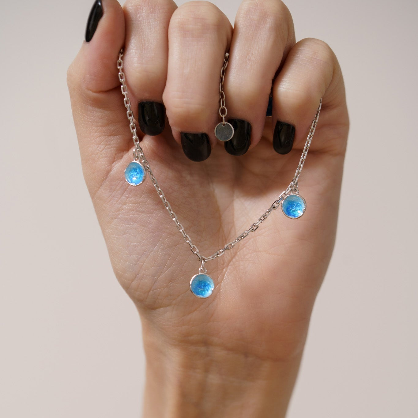 Anklet "Seas" blue