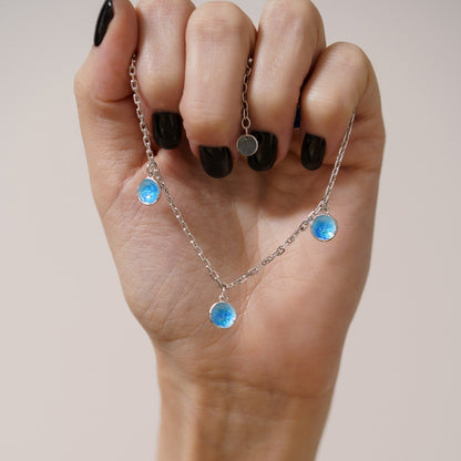 Anklet "Seas" blue