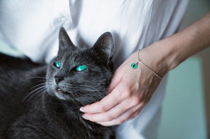 Bracelet "Cat’s Eye" (9 mm) with enamel