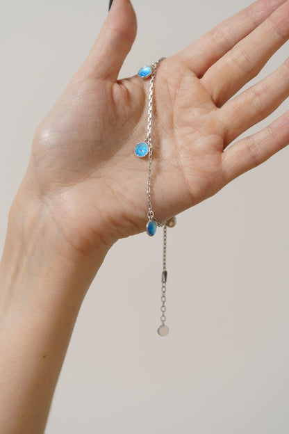 Anklet "Seas" blue