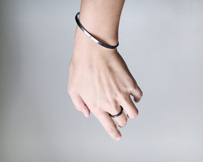 Bracelet "Simple" blackened