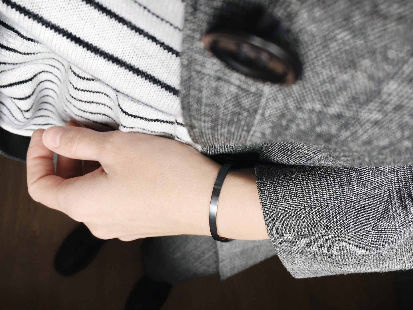 Bracelet "Simple" blackened