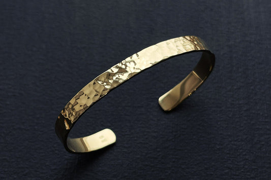 Bracelet "Simple" hammered glossy