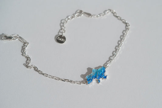 Bracelet "United" (15 mm) textured with enamel