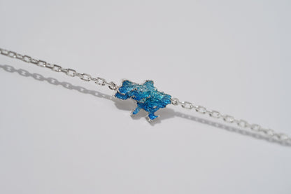 Bracelet "United" (15 mm) textured with enamel