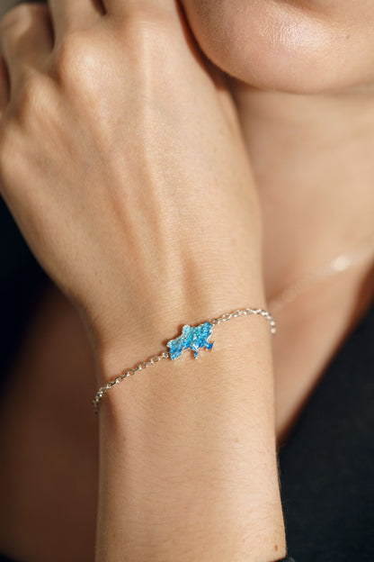 Bracelet "United" (15 mm) textured with enamel