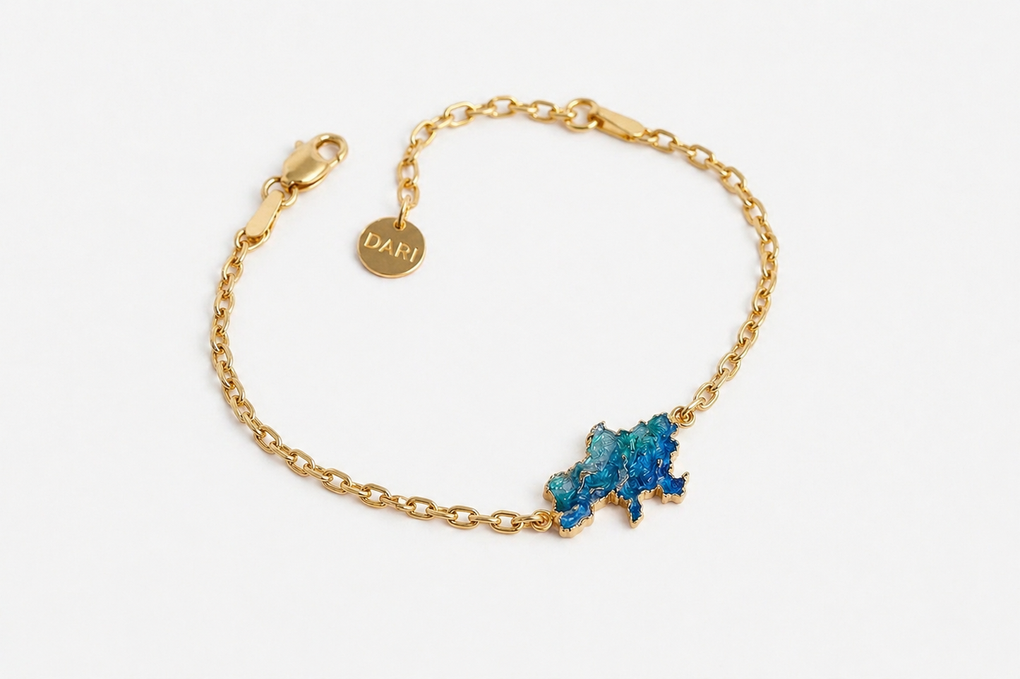 Bracelet "United" (15 mm) textured with enamel