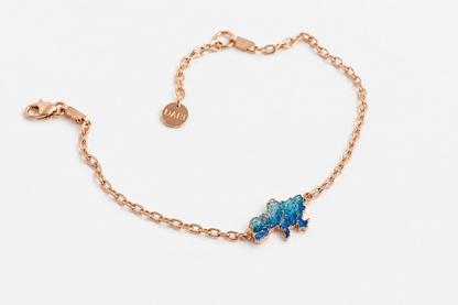 Bracelet "United" (15 mm) textured with enamel